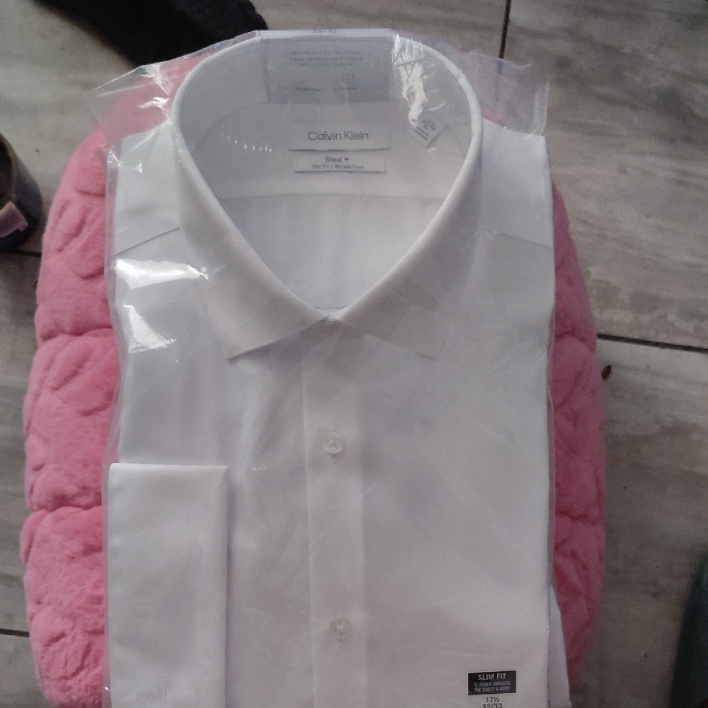 Calvin Klein White Dress Shirt Classic Formal Style